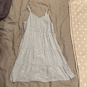 Light blue Abercrombie and Fitch dress with white flowers on it. 13/14 year old.